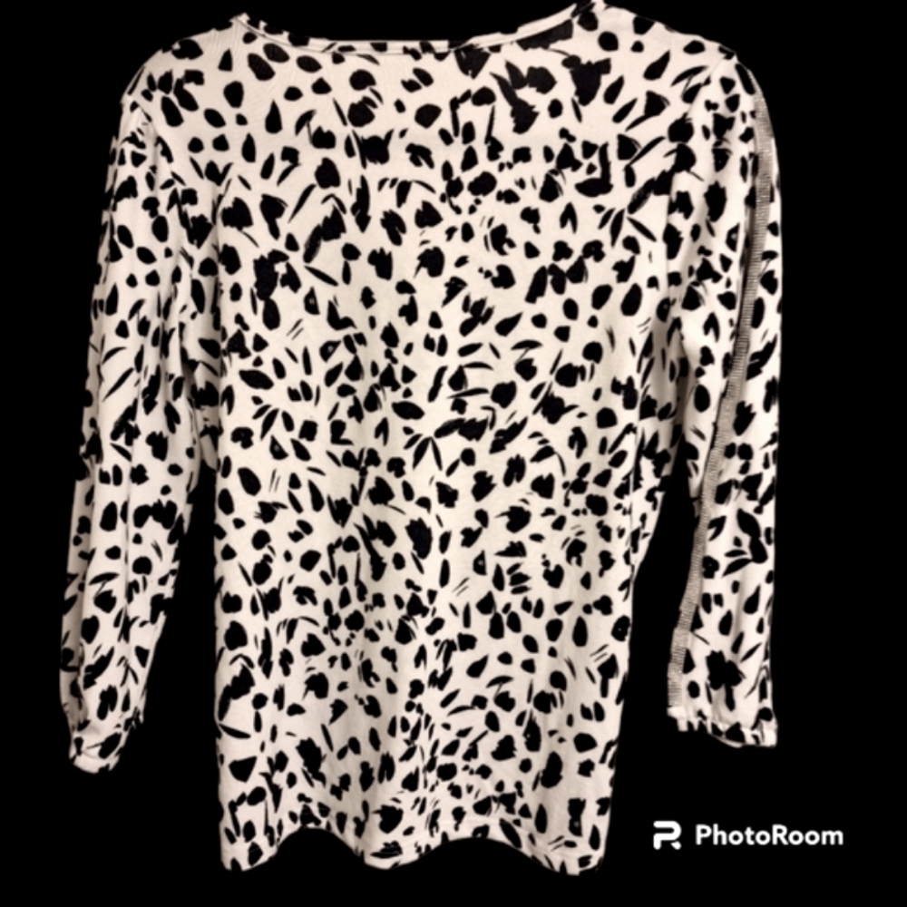 ❤Cropped Top Como Blu SZ Small Rhinestone Sleeves Rouched Adjustable Tie Front - Picture 2 of 5